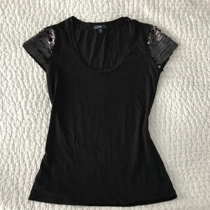 Sequin Sleeve Shirt